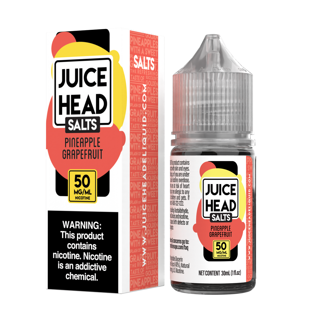 Juice Head Salts Pineapple Grapefruit 30mL E-Liquid – Pineapple and Grapefruit Tropical Blend