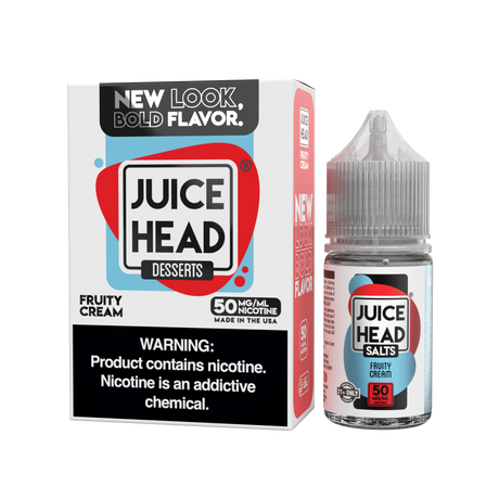 Juice Head Salts Fruity Cream 30ML – Mixed Berries, Vanilla Cream, and Lime Nic Salt