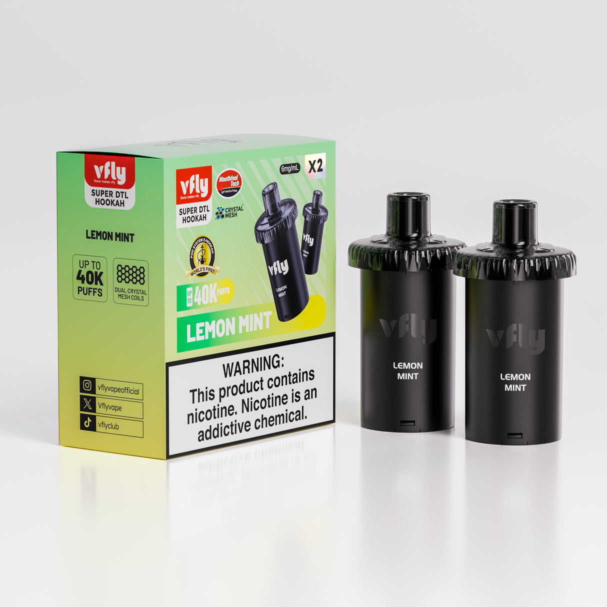 VFLY Super DTL Hookah 40K Disposable E-Hookah POD - 40000 Puffs (2 Count)