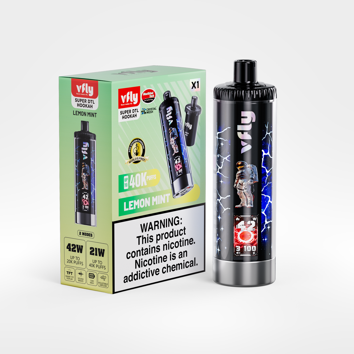 VFLY Super DTL Hookah 40K Disposable E-Hookah KIT - 40000 Puffs