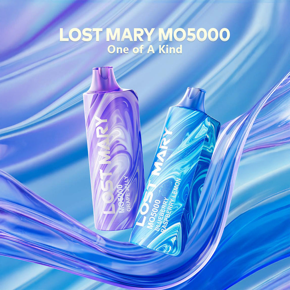 Lost Mary MO5000 – 5000 puff rechargeable disposable vape with mesh coil technology and USB Type-C fast charging.