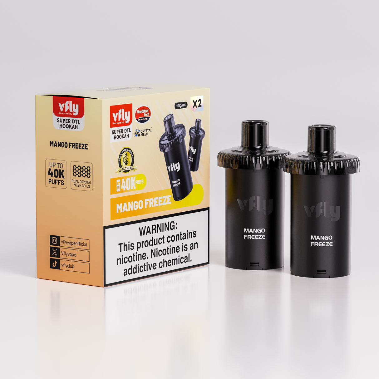 VFLY Super DTL Hookah 40K Disposable E-Hookah POD - 40000 Puffs (2 Count)