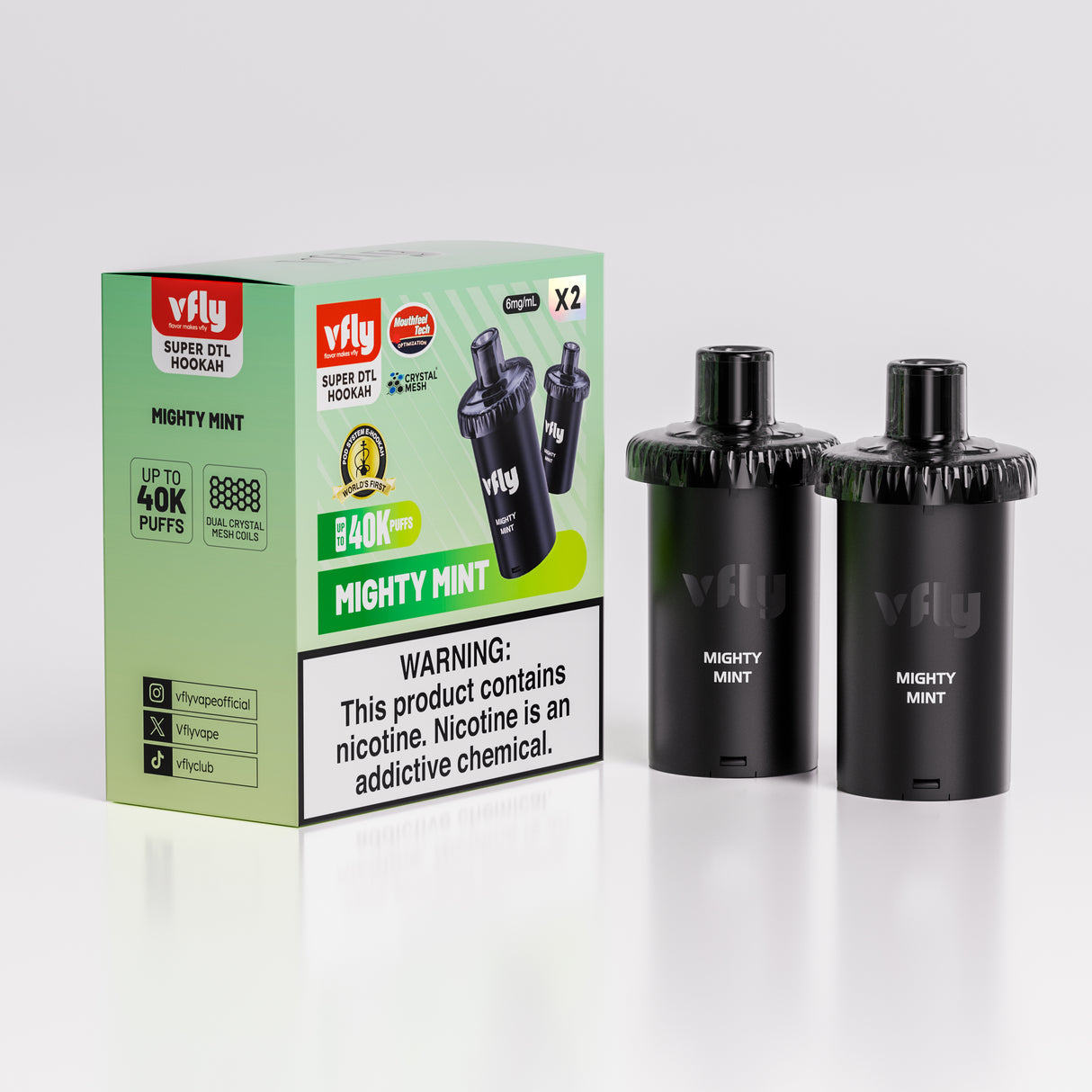 VFLY Super DTL Hookah 40K Disposable E-Hookah POD - 40000 Puffs (2 Count)