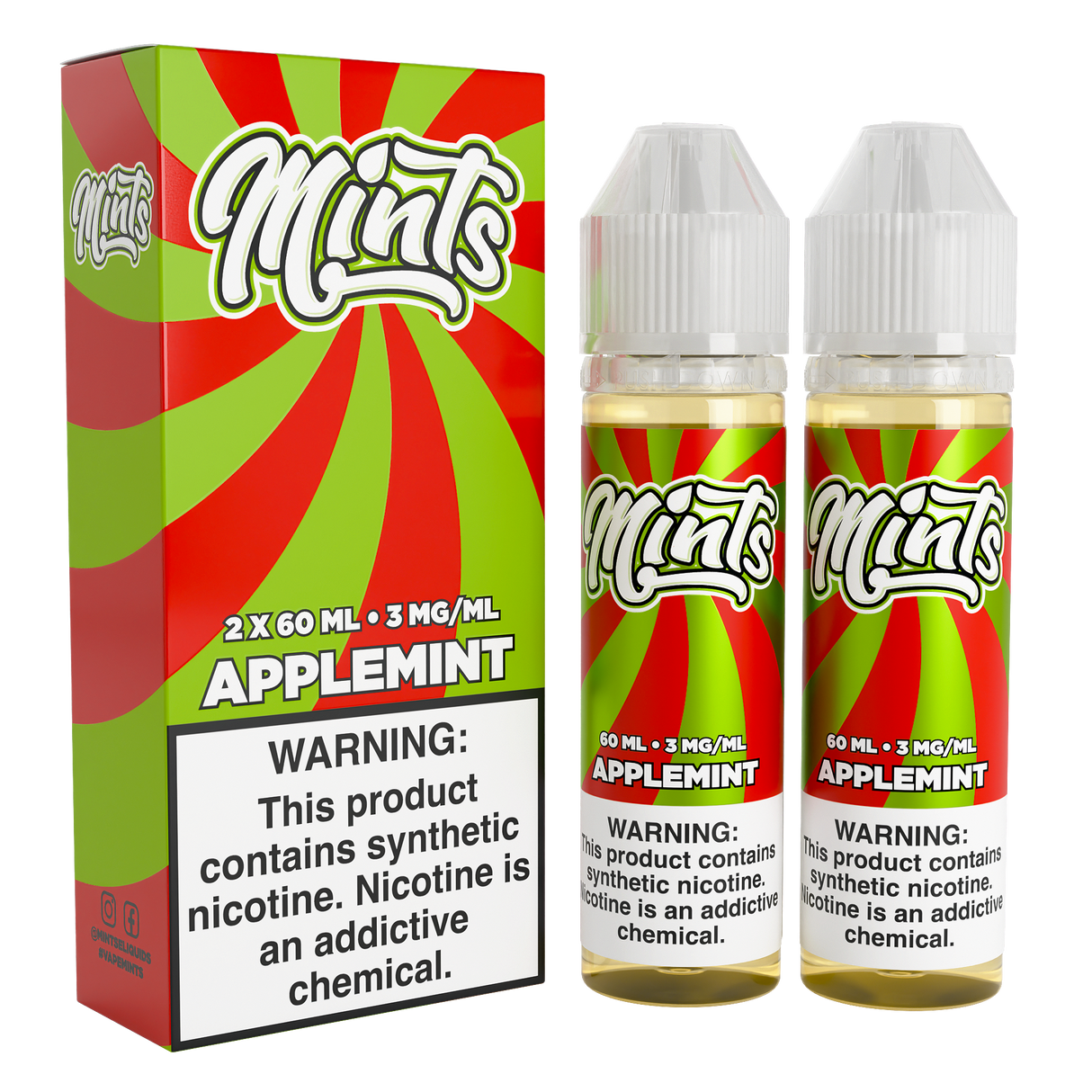 Mints Vape Co - Applemint - 120ML E-Liquid (Twin 60ML Pack)