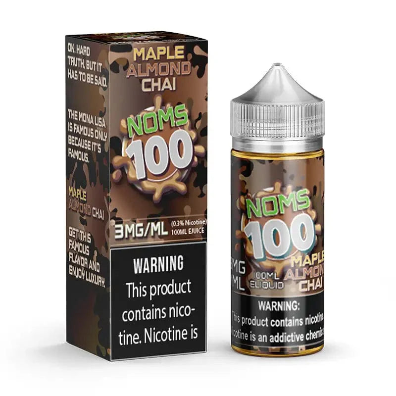 NOMS 100 Maple Almond Chai 100ML Bottle – Sweet Maple, Nutty Almond, and Spiced Chai E-Liquid