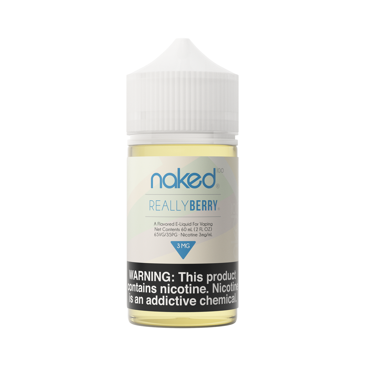 Berry-flavored e-liquid - Naked 100 Really Berry 60mL with blueberries, blackberries, and lemon.