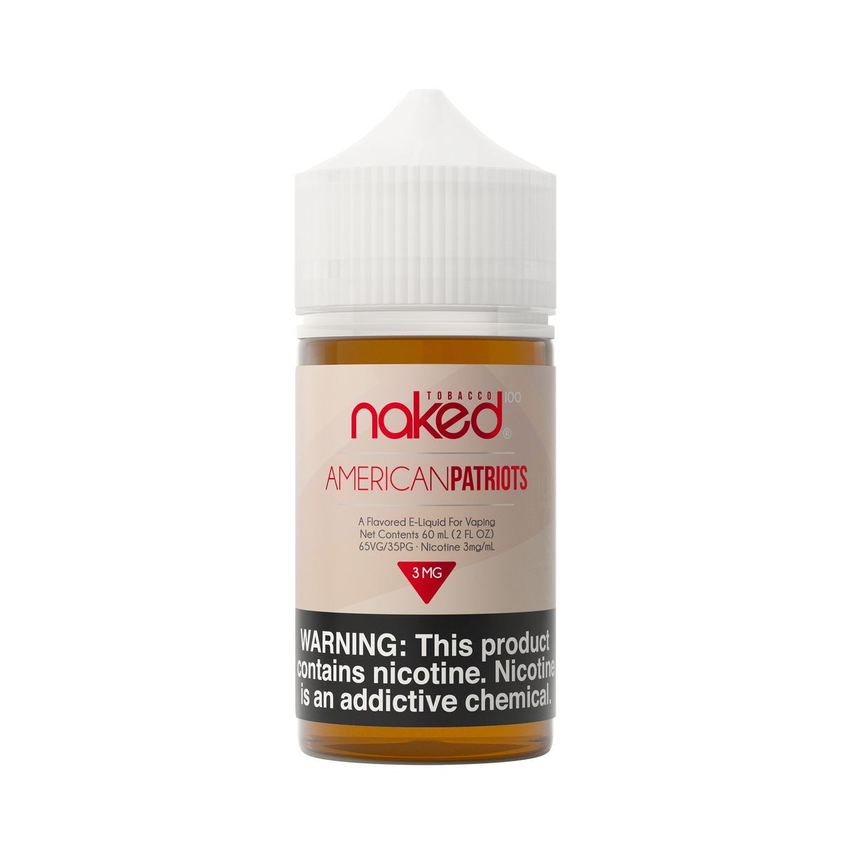 Bold classic tobacco e-liquid - Naked 100 Tobacco American Patriots 60mL with full-bodied flavor.