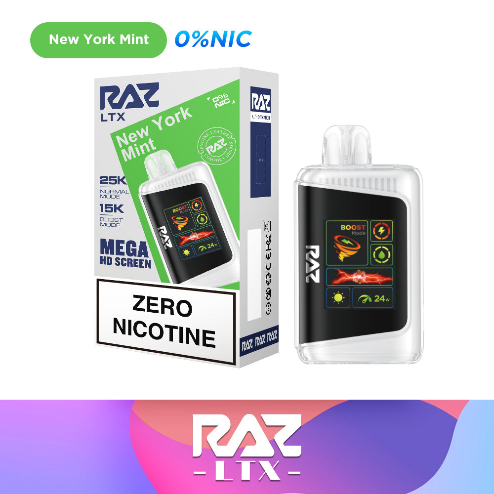 RAZ LTX 25K Zero Nicotine Disposable Device – 25,000 Puffs