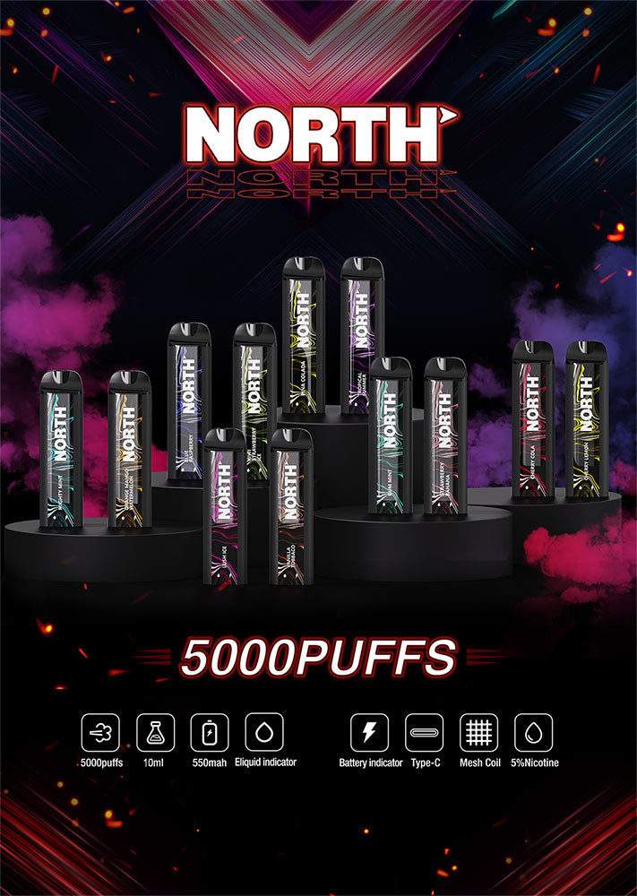 NORTH 5000 Rechargeable Disposable Device – 5000 Puffs
