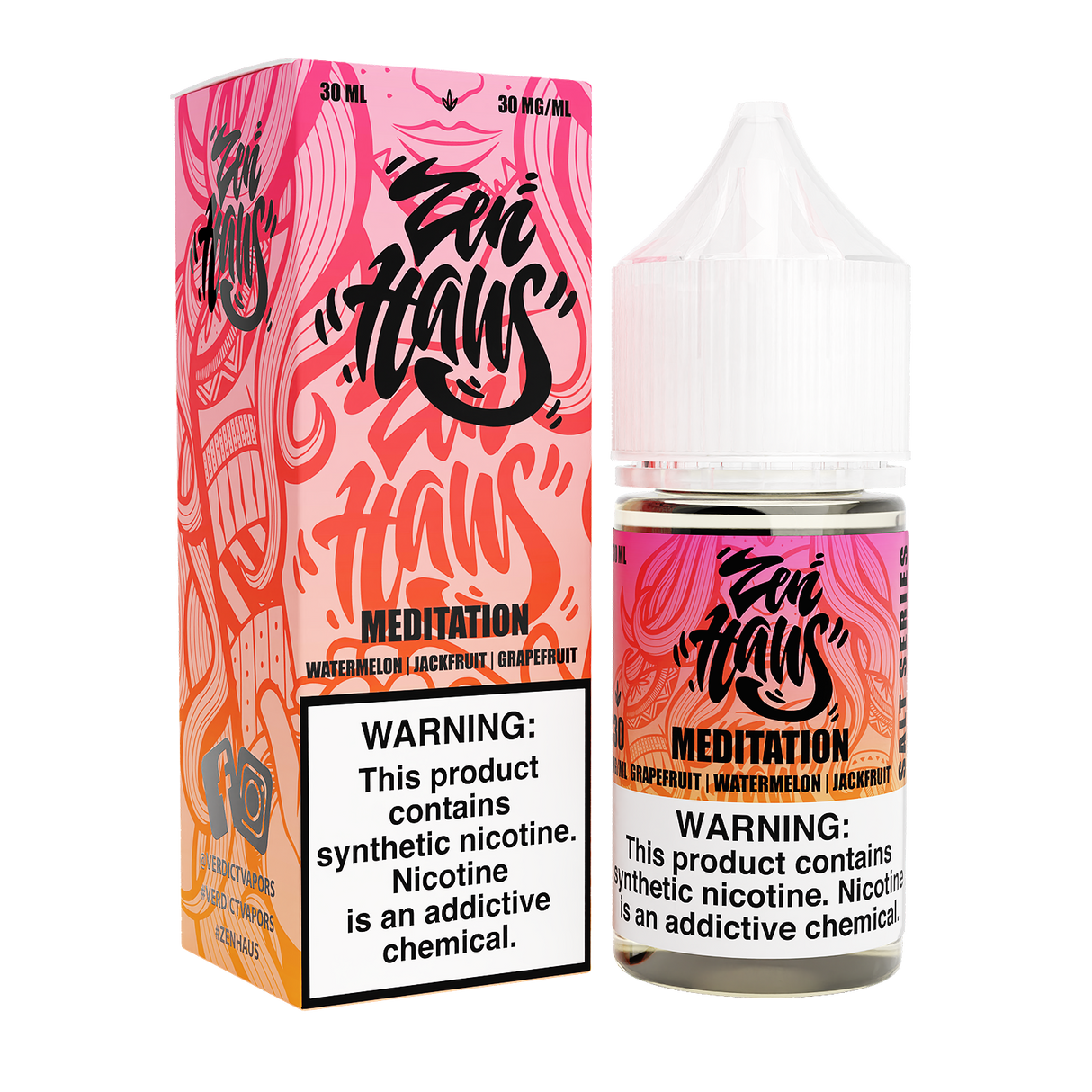 Meditation by ZEN HAUS SALTS E-Liquid 30ml With Packaging
