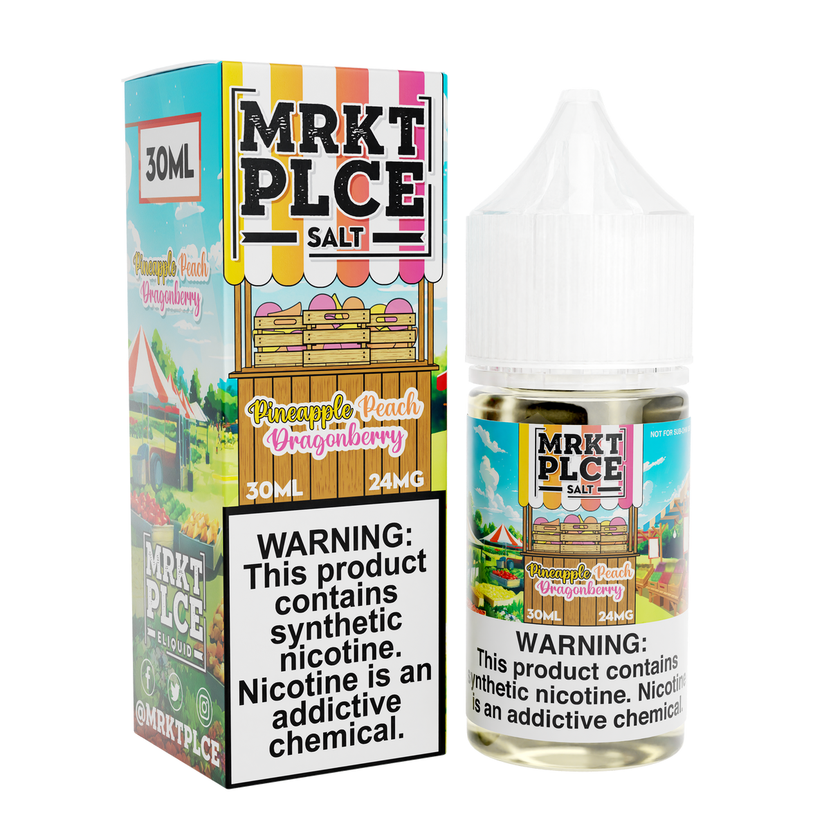 Pineapple Peach Dragonberry by MRKT PLCE Salts 30mL with Packaging