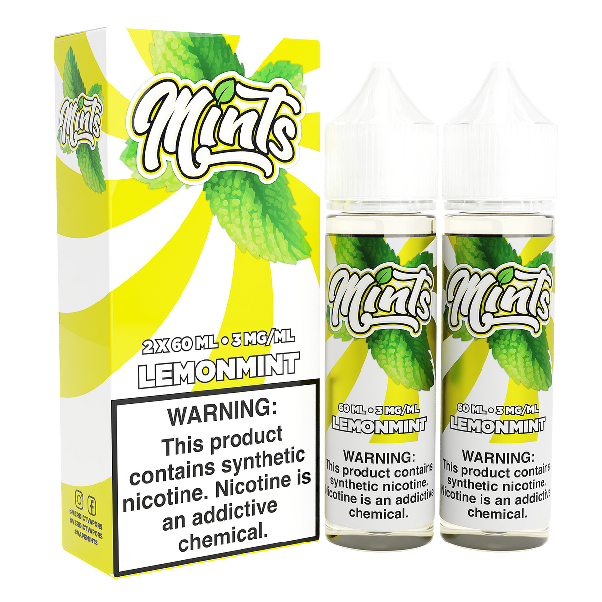 Lemonmint by Mints Series 2x 60mL 3mg bottle with packaging