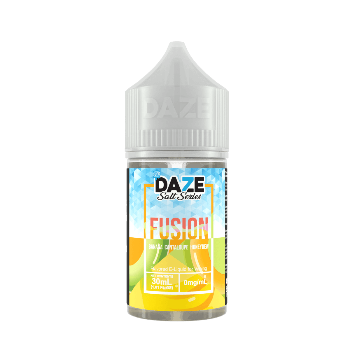 Banana Cantaloupe Honeydew Iced 7Daze Fusion Salts 30mL 30mg bottle