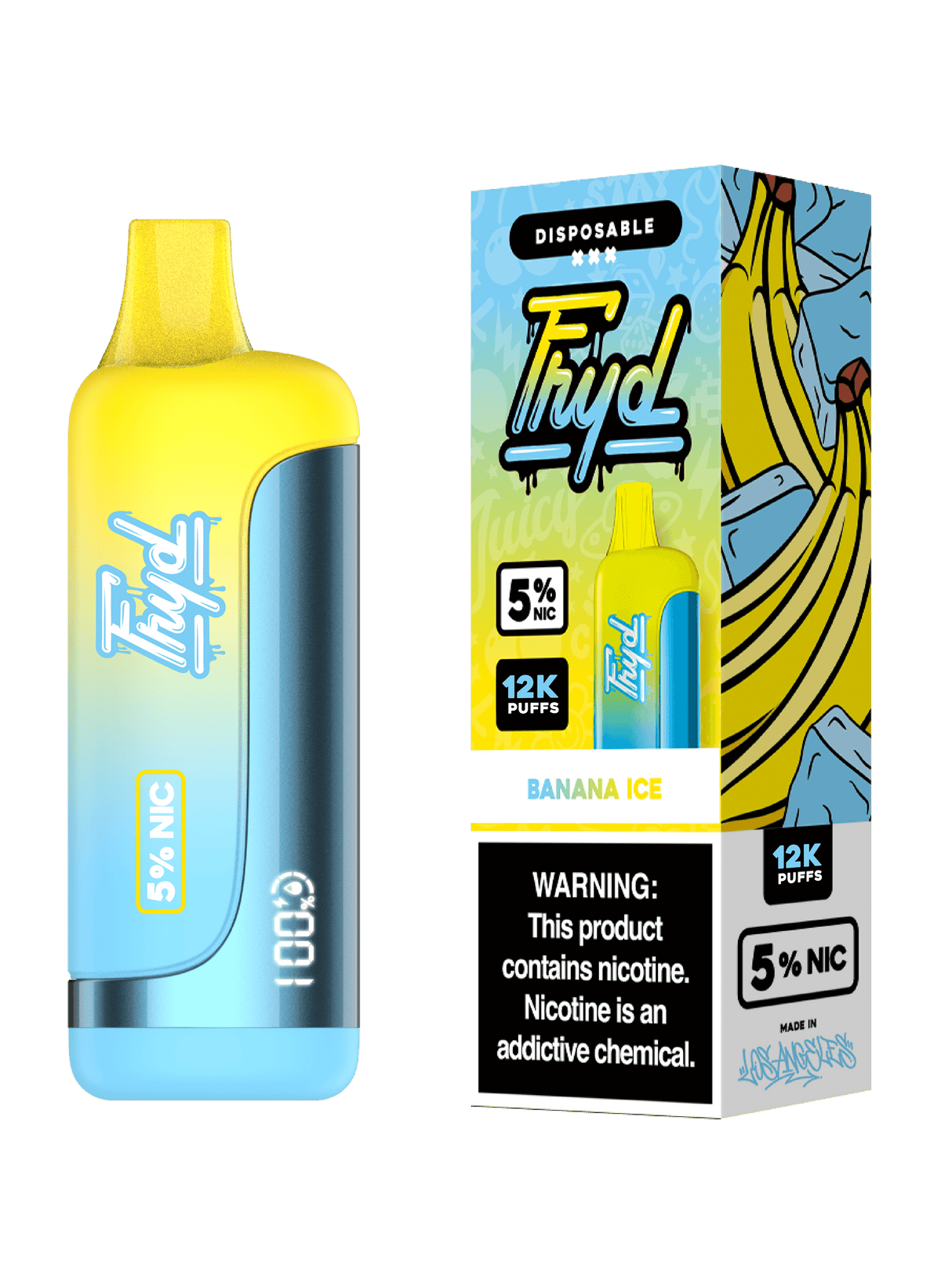 FRYD Disposable 12,0000 Puffs (17mL) 50mg Banana Ice