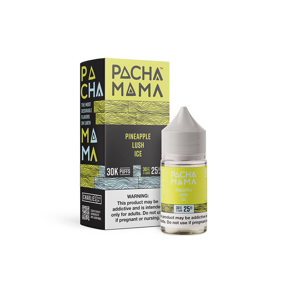 Pineapple Lush Ice | Pachamama Plus Metatine Salts | 30mL 25mg bottle with packaging