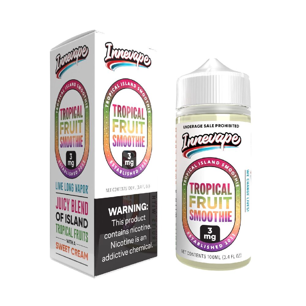 Tropical Fruit Smoothie Innevape Freebase 100mL 3mg bottle with packaging