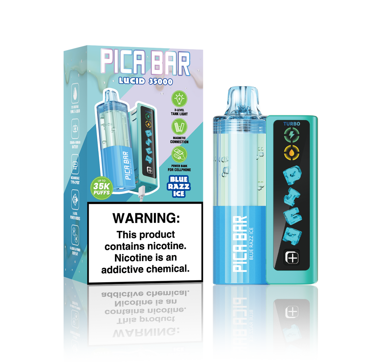 Assembled in USA | PICA BAR Lucid 35K Disposable KIT - 35,000 Puff