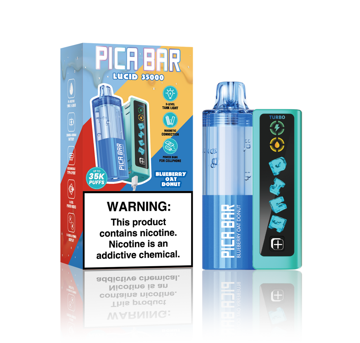 Assembled in USA | PICA BAR Lucid 35K Disposable KIT - 35,000 Puff