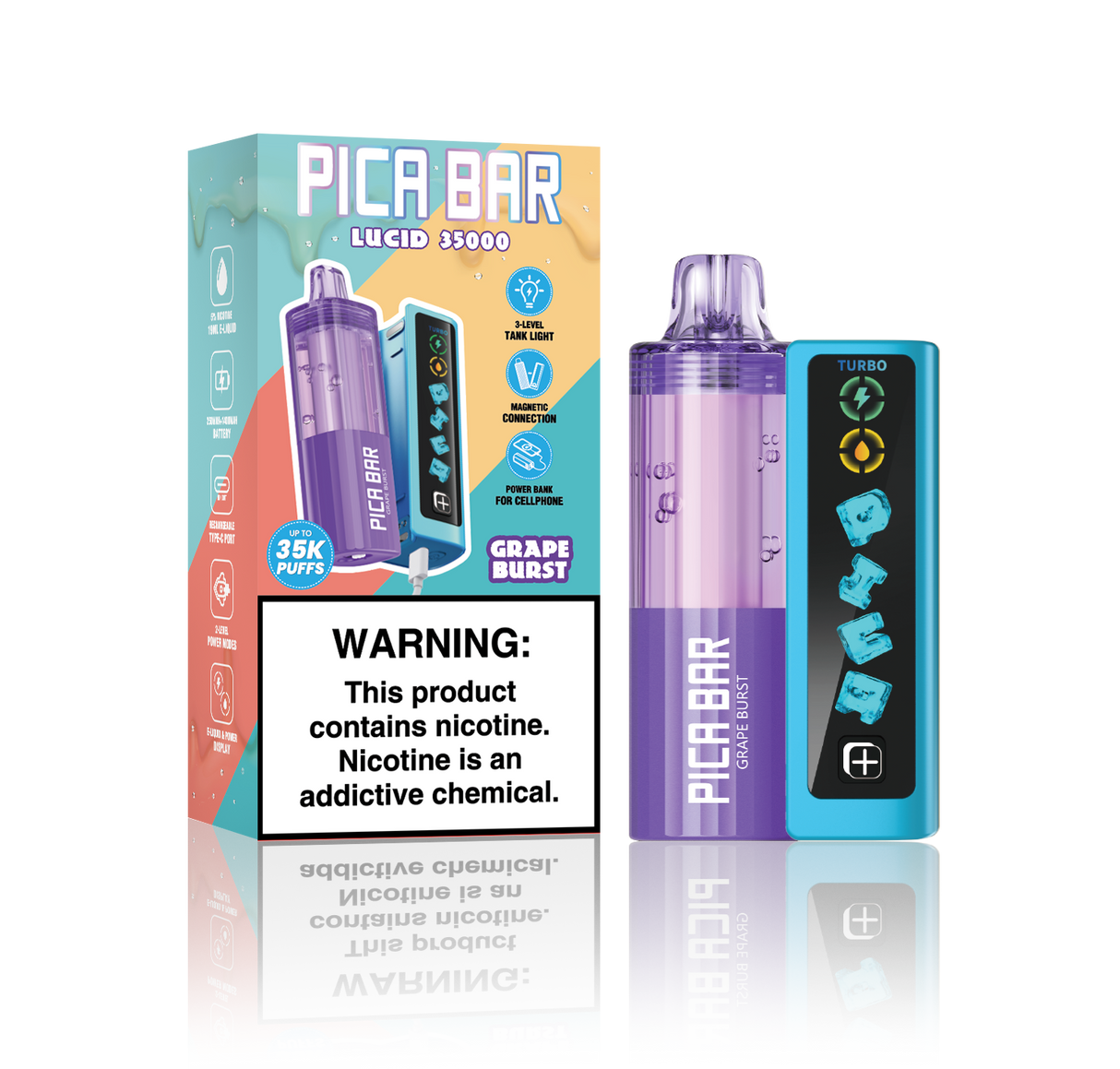 Assembled in USA | PICA BAR Lucid 35K Disposable KIT - 35,000 Puff