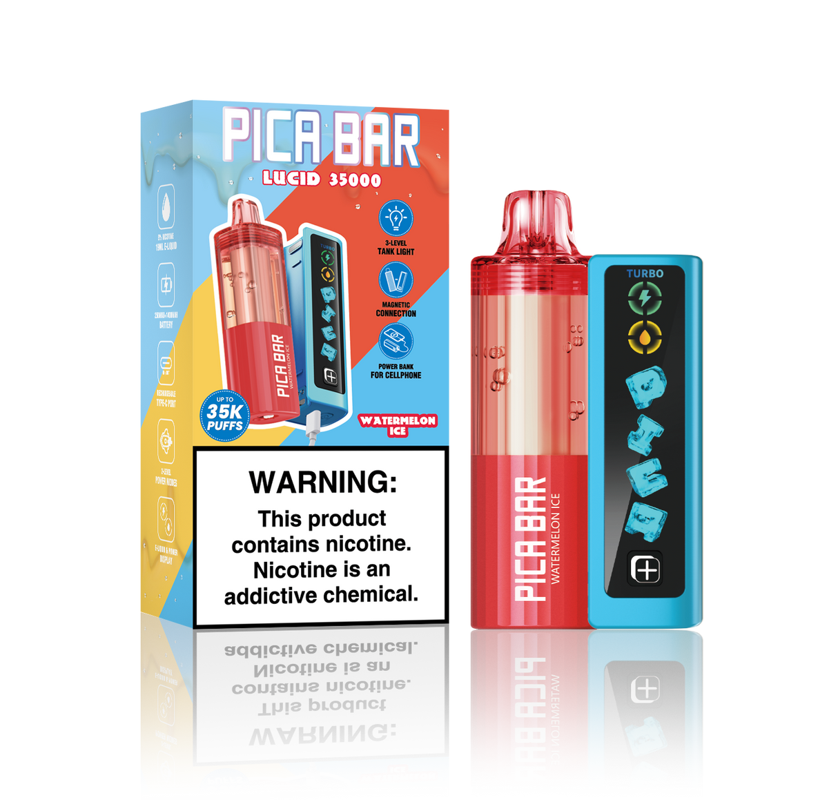 Assembled in USA | PICA BAR Lucid 35K Disposable KIT - 35,000 Puff