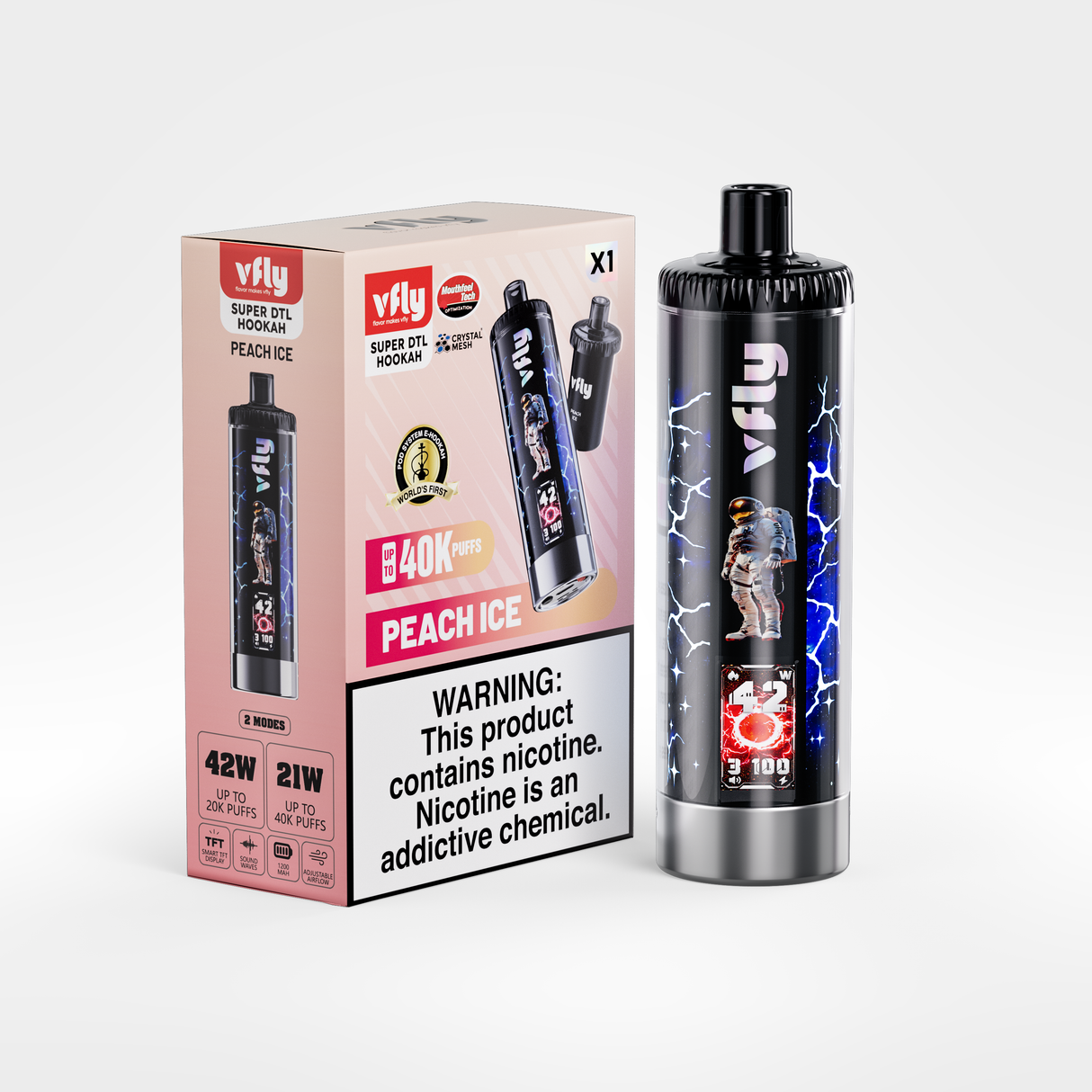 VFLY Super DTL Hookah 40K Disposable E-Hookah KIT - 40000 Puffs