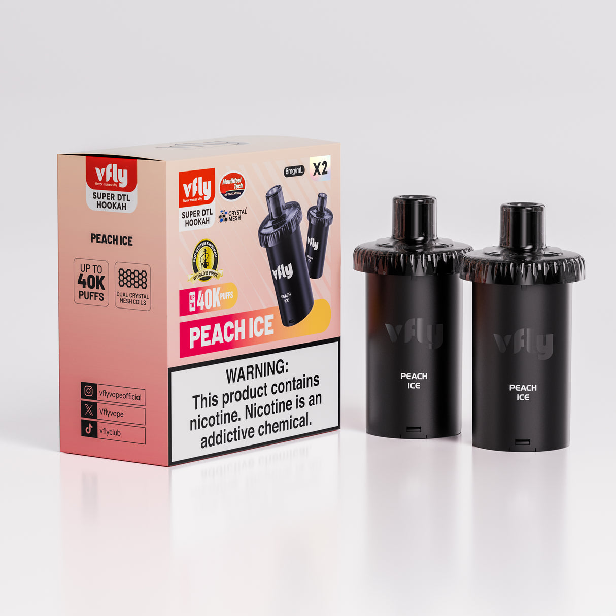 VFLY Super DTL Hookah 40K Disposable E-Hookah POD - 40000 Puffs (2 Count)