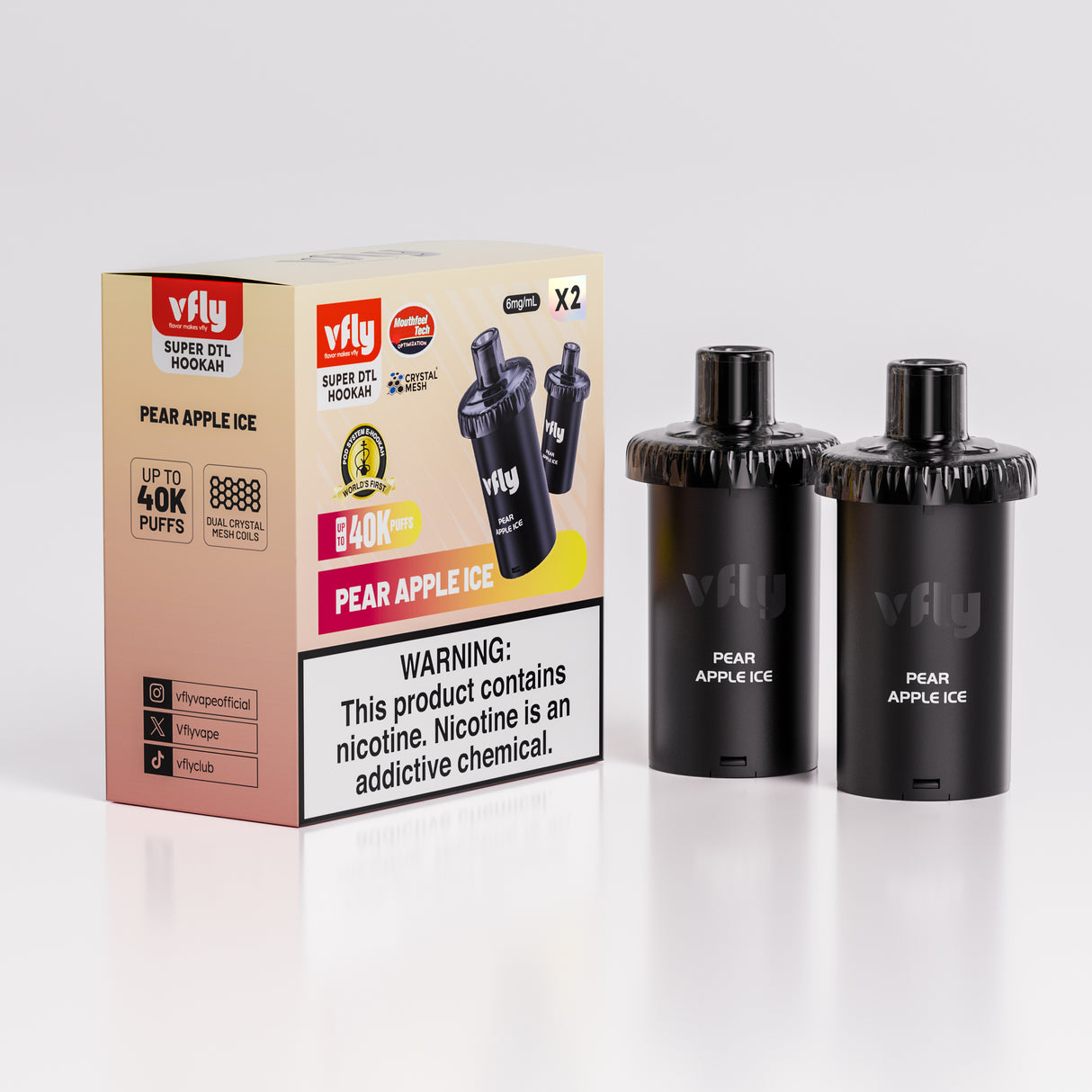 VFLY Super DTL Hookah 40K Disposable E-Hookah POD - 40000 Puffs (2 Count)