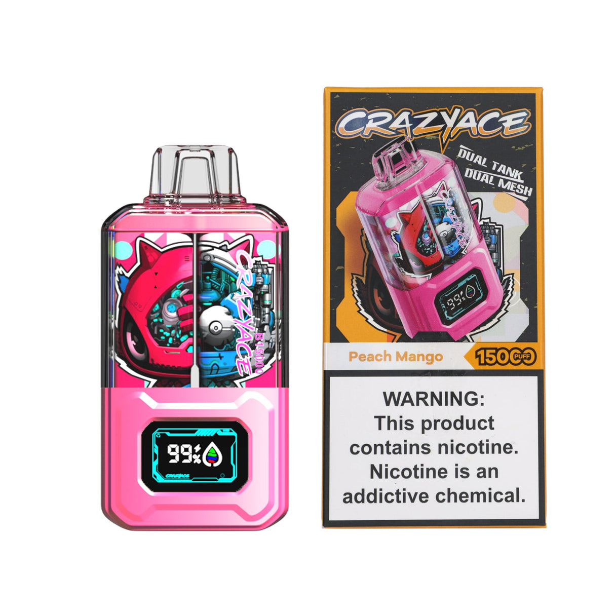 CRAZYACE B15000 Disposable Device – 15000 Puffs