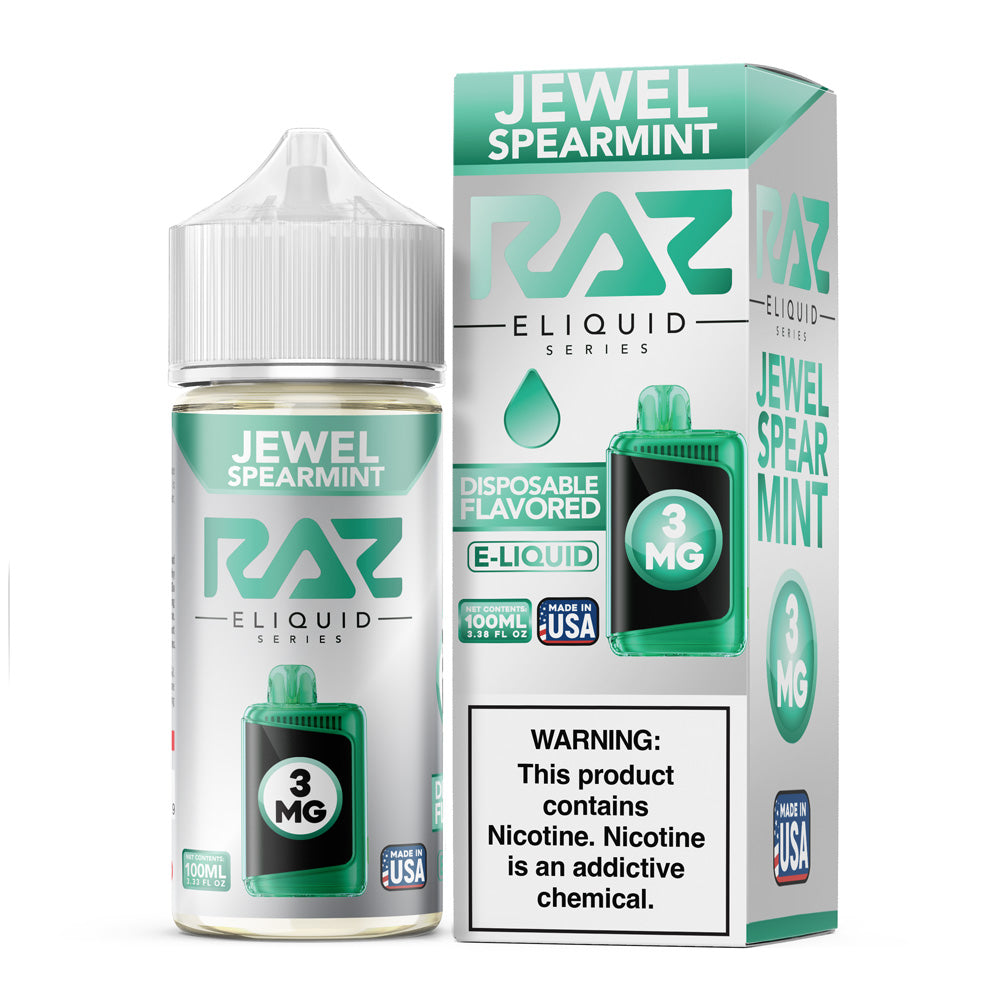 Pod Juice X RAZ Jewel Spearmint 100ML – Crisp Sweet Spearmint Freebase Vape Juice