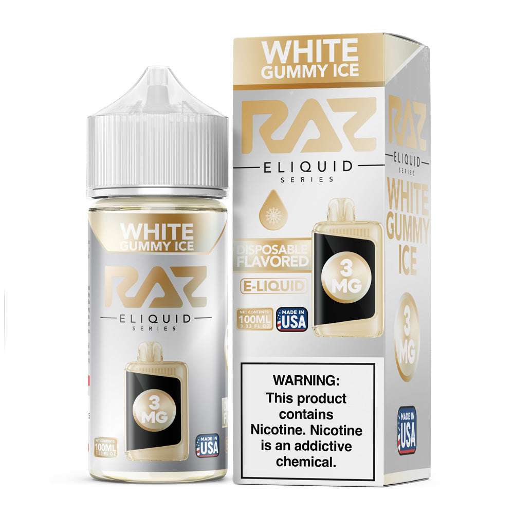 Pod Juice X RAZ White Gummy Ice 100ML – Pineapple Gummy Candy Menthol Vape Juice