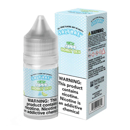 SaltBae50 Iced Fresh Honey Dew E-Liquid - Honeydew melon and menthol blend in 30ML bottle.