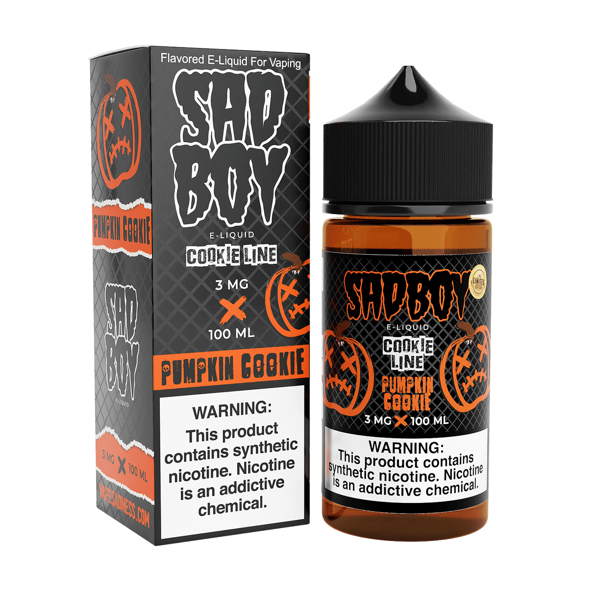 SADBOY E-Liquid - Pumpkin Cookie Limited Edition - 100ML - Cookie Line Series