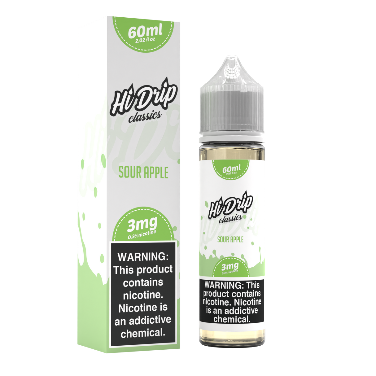 Sour Apple by Hi-Drip Classics E-Liquid 60ML with Packaging