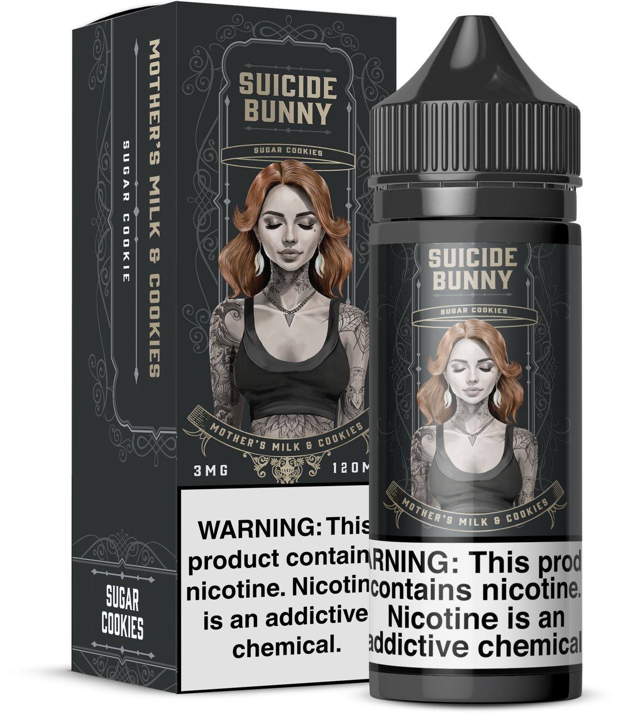 Suicide Bunny Mothers Milk and Cookies 120ML dessert nicotine juice sugar cookie creamy milk flavor