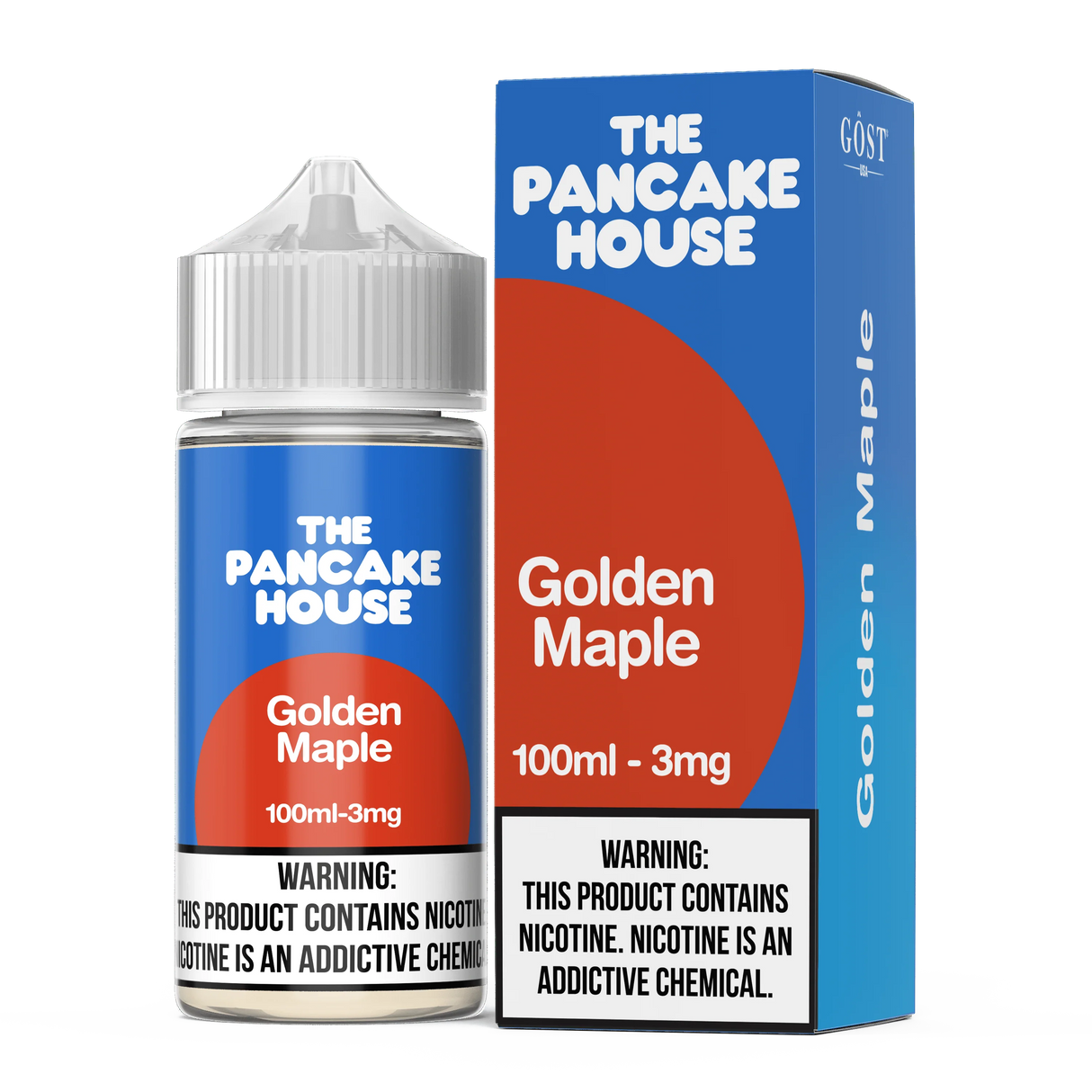 THE PANCAKE HOUSE Golden Maple 100ML E-Liquid – Pancake Maple Syrup Vape Juice
