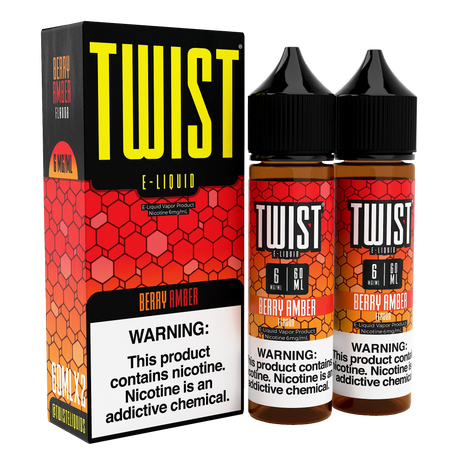 TWIST E-Liquid Berry Amber 120mL featuring strawberry, honey, and graham cracker dessert flavor.