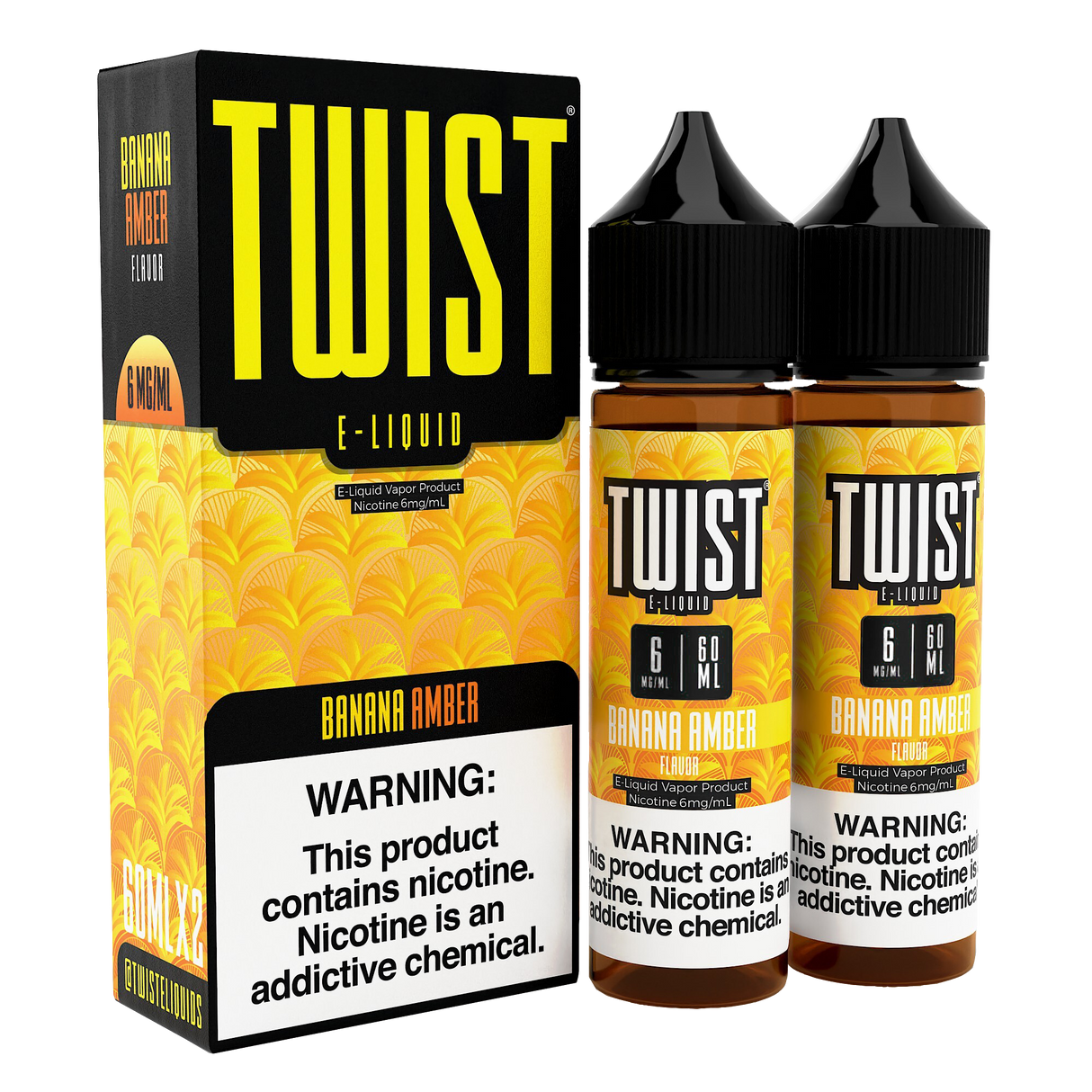 TWIST E-Liquid Banana Amber – 120mL e-liquid featuring oatmeal cookie and banana flavor.