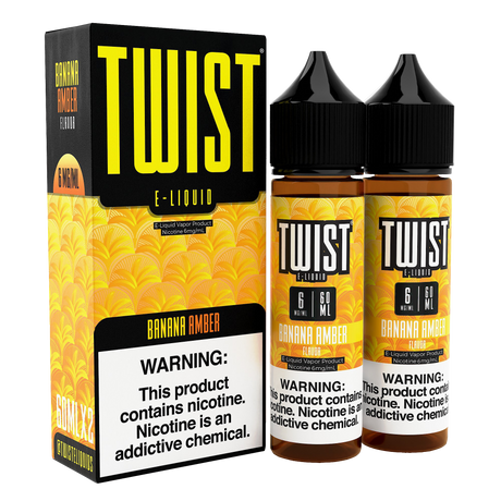 TWIST E-Liquid Banana Amber – 120mL e-liquid featuring oatmeal cookie and banana flavor.