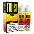 TWIST E-Liquid Cocktail Blend – 120mL tropical fruit e-liquid with citrus, peach, kiwi, and pomegranate flavors.