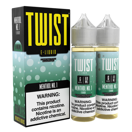 TWIST E-Liquid Menthol No. 1 – 120mL e-liquid with a bold, cooling menthol flavor.