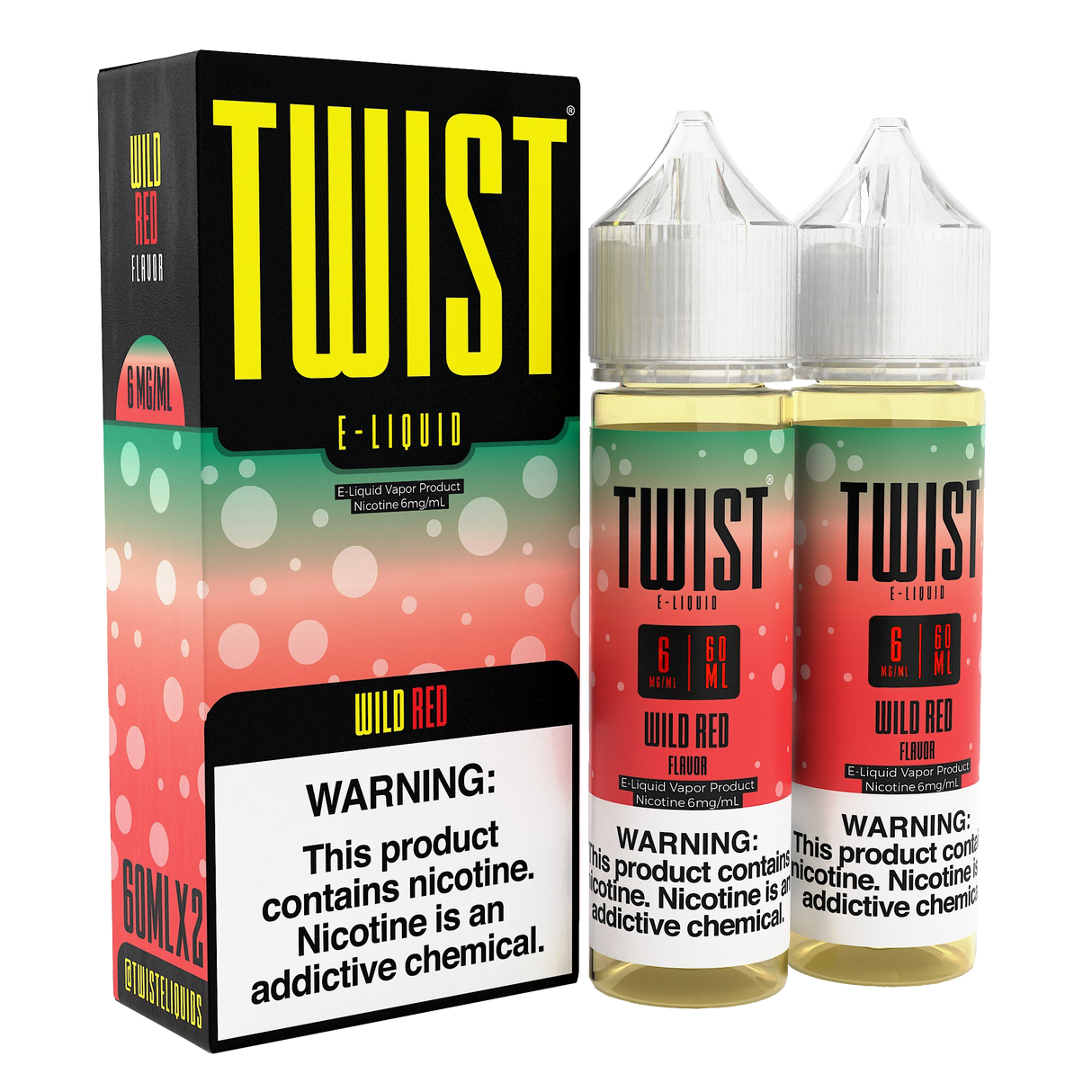 TWIST E-Liquid Wild Red – 120mL e-liquid featuring sweet watermelon and tart lemonade flavor.