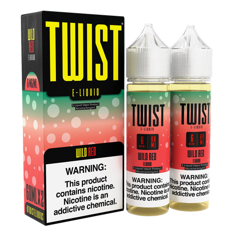 TWIST E-Liquid Wild Red – 120mL e-liquid featuring sweet watermelon and tart lemonade flavor.
