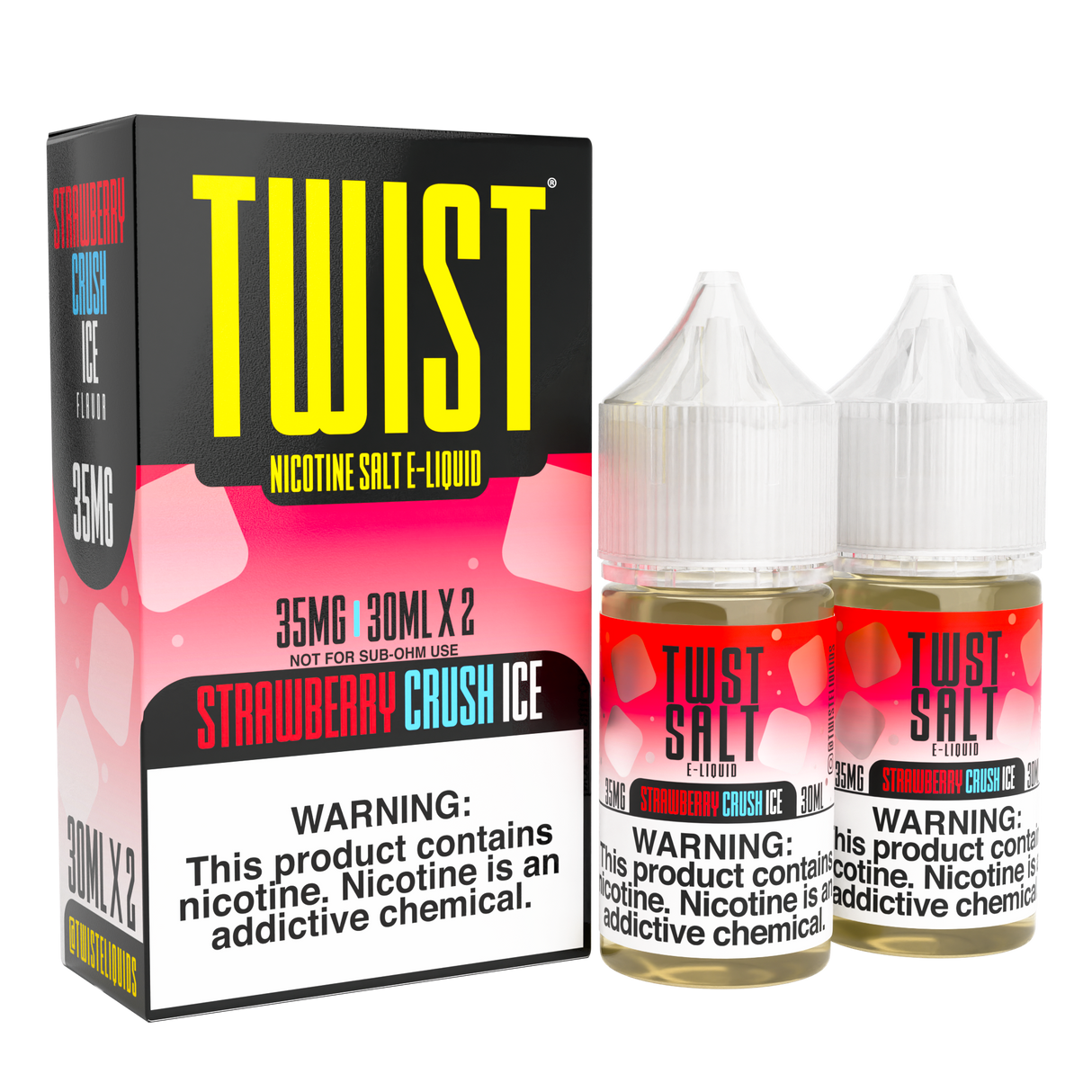 TWIST Strawberry Crush Ice 60 mL Nicotine Salt – Strawberry Lemonade Menthol Vape Juice