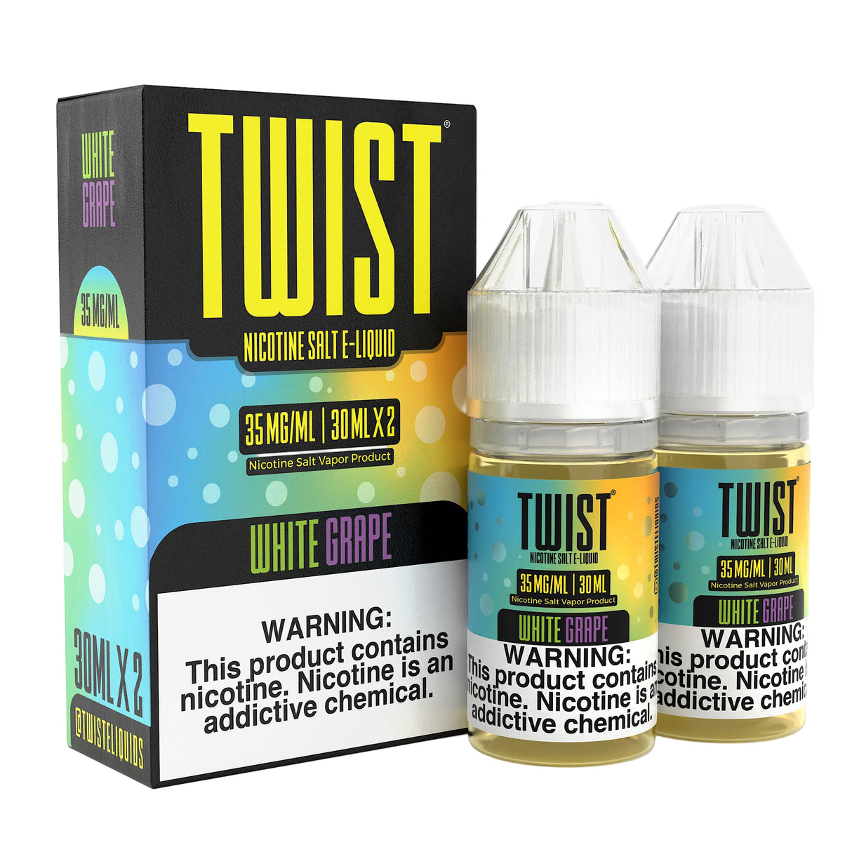 TWIST White Grape 60 mL Nicotine Salt – Grape Citrus Apple Vape Juice