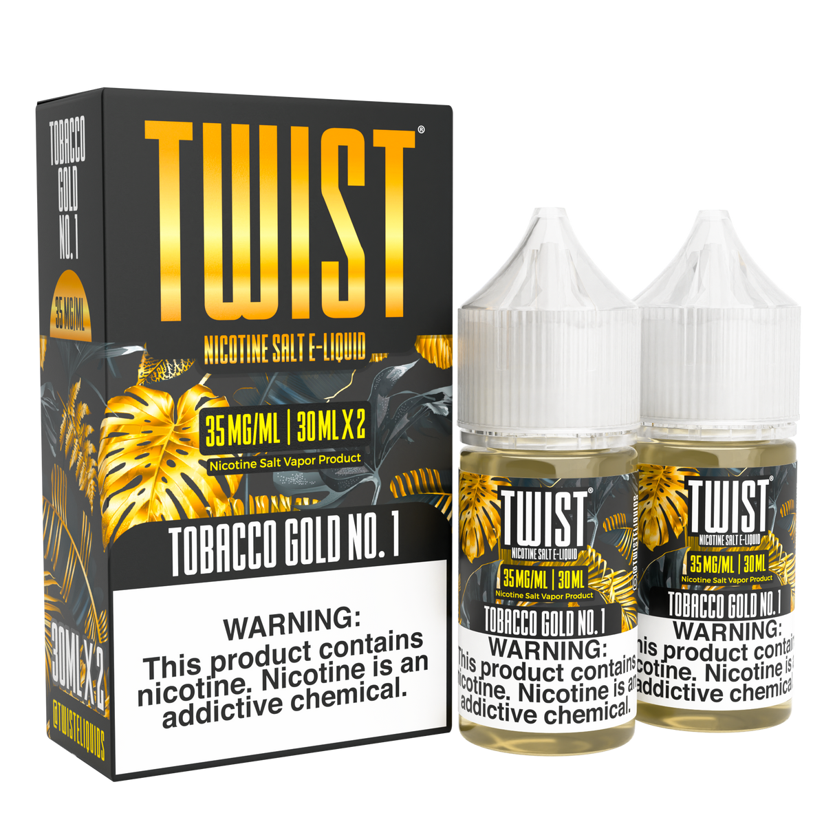 TWIST Tobacco Gold No. 1 60 mL Nicotine Salt – Medium Tobacco Vape Juice
