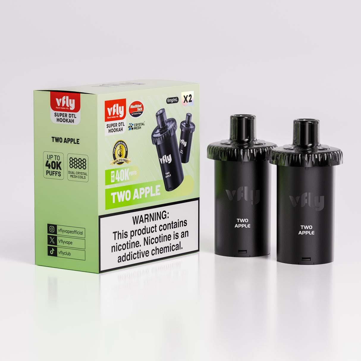 VFLY Super DTL Hookah 40K Disposable E-Hookah POD - 40000 Puffs (2 Count)