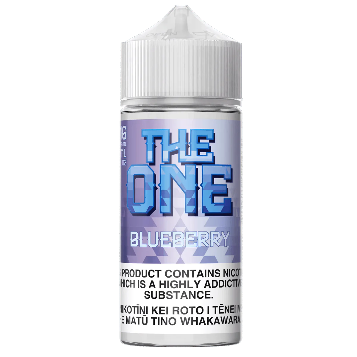 The One Blueberry – 100mL e-liquid with blueberry donuts, sweet cereal, and creamy milk flavors.