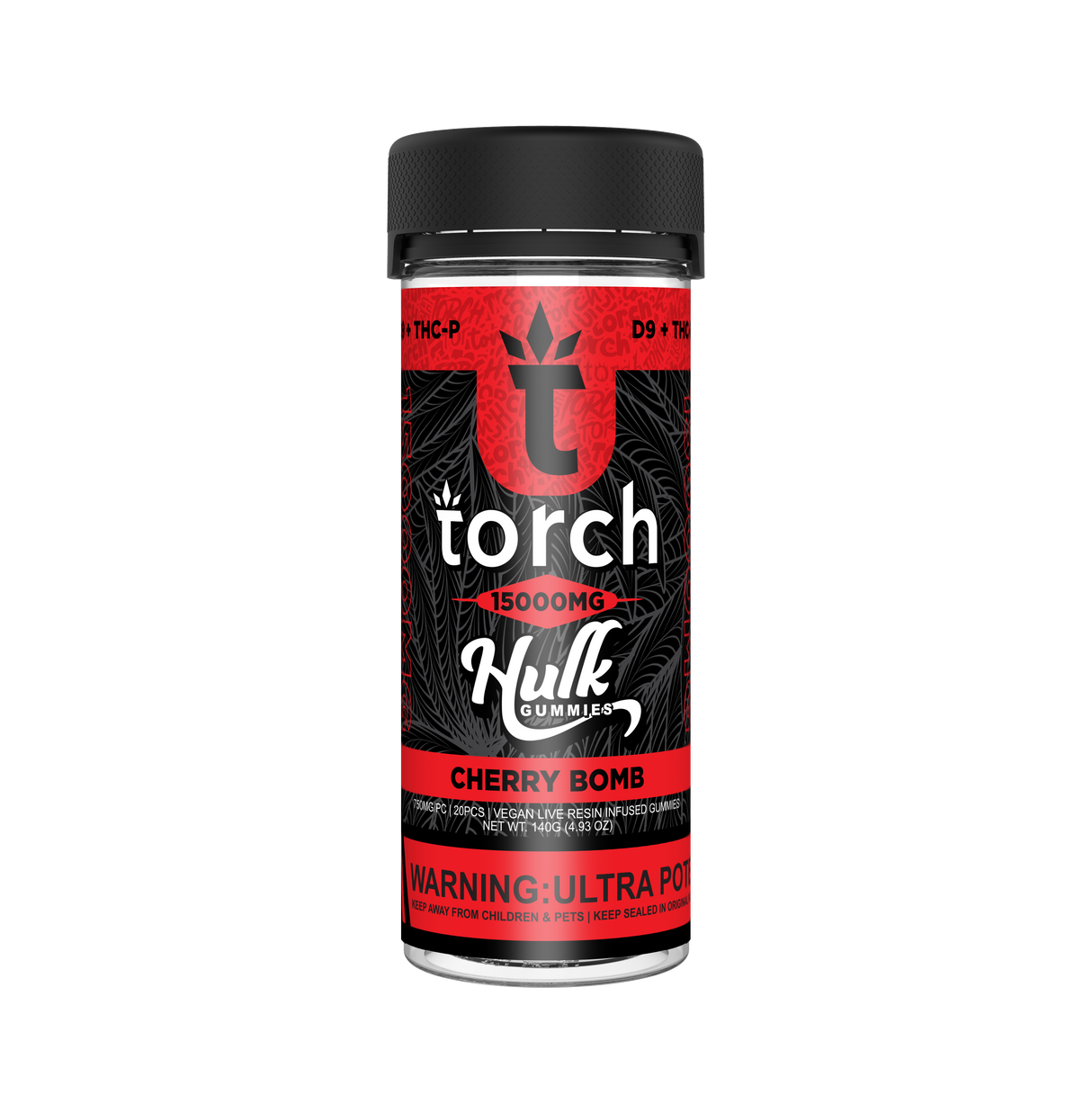 Torch Hulk Gummies – 15,000mg of Delta-9 THC & THCP, infused with live resin for maximum potency.