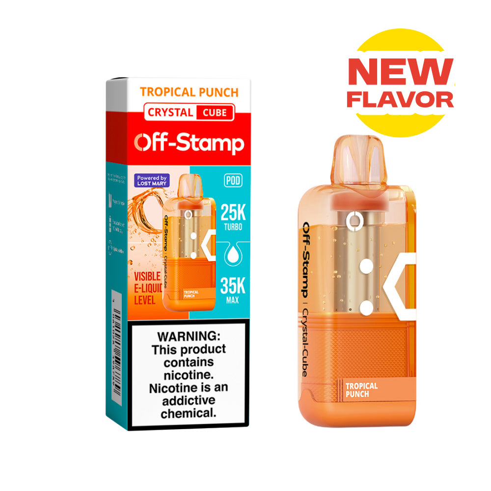 ⭐️TEXAS COMPLIANT ⭐️ | Off-Stamp X-CUBE "Crystal Cube" 35K Disposable POD – 35,000 Puffs