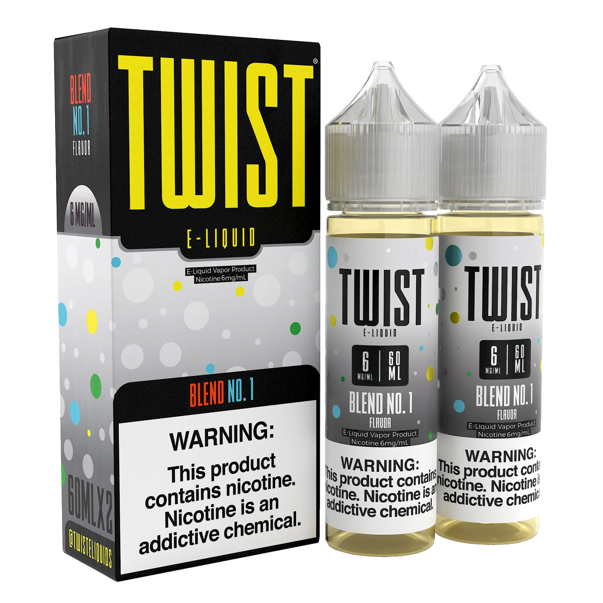 Twist E-Liquid Blend No.1 – 120mL twin pack of exotic tropical fruit vape juice with a bold and refreshing flavor.